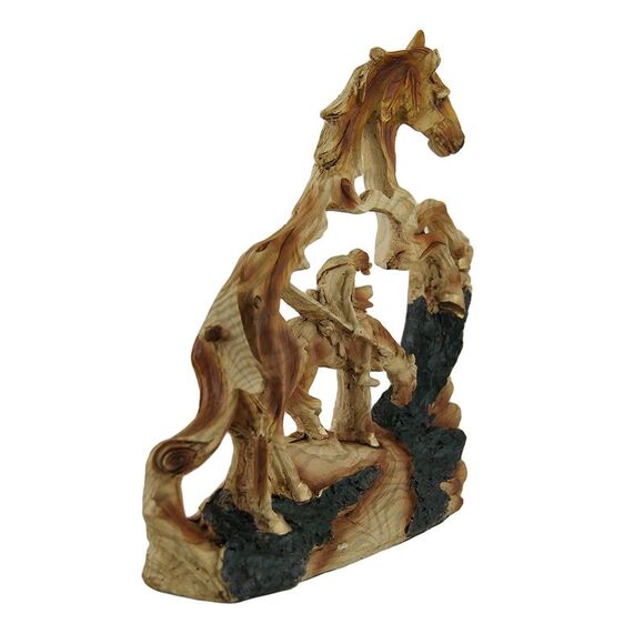 Trail's End Decorative Faux Carved Wood Look Statue 7 in. - Picture 2 of 3